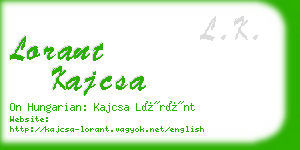 lorant kajcsa business card